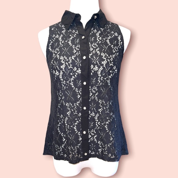 INC International Concepts Tops - INC International Concept CutOut Black Cotton Top